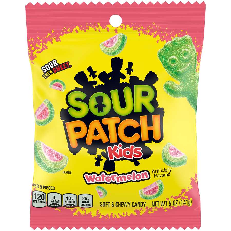 Sour Punch Santa Straws 3.7oz Tray