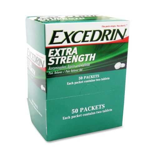  Excedrin Extra Strength Caplets 25 Packets of 2 (25